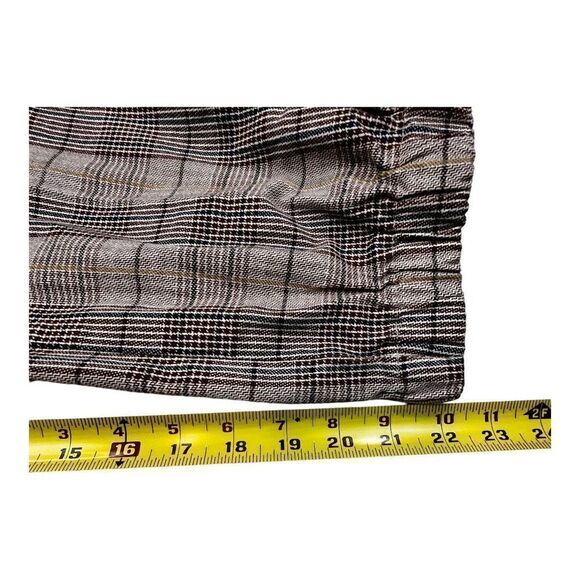 Tinseltown Cargo Pants Women's XL Brown Gray Plaid High Rise Pull-On Drawstring - Picture 4 of 10